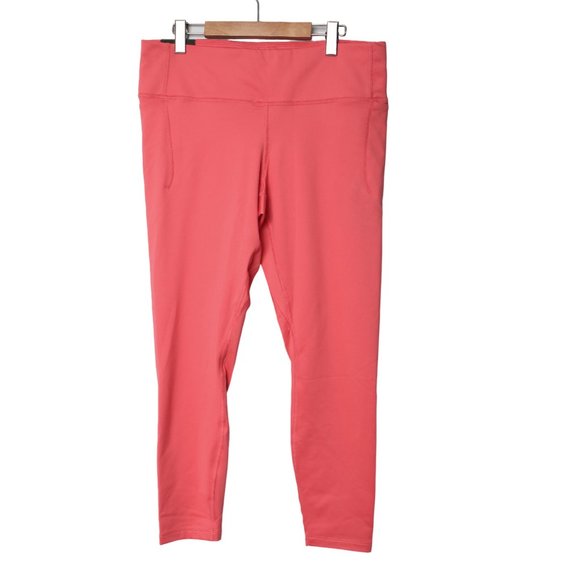 Under Armour Fitted Meridian Leggings Pockets Coral Pink Stretch  Athletic - Picture 2 of 8